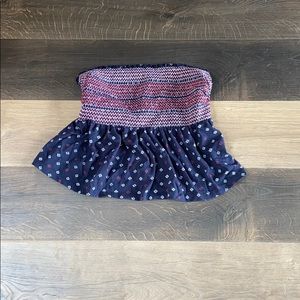 Strapless ruffle top